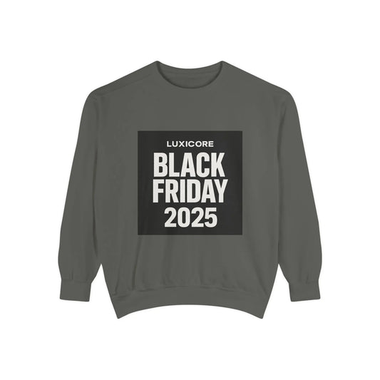 Black Friday 2025 Sweatshirt — Luxicore Graphic Crewneck Printify