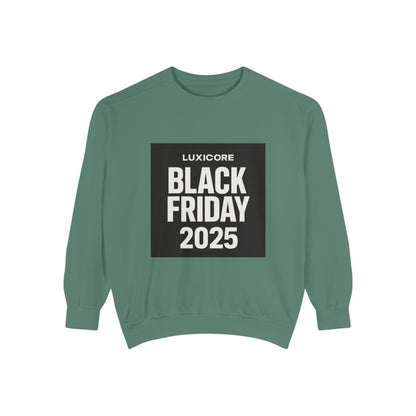 Black Friday 2025 Sweatshirt — Luxicore Graphic Crewneck Printify