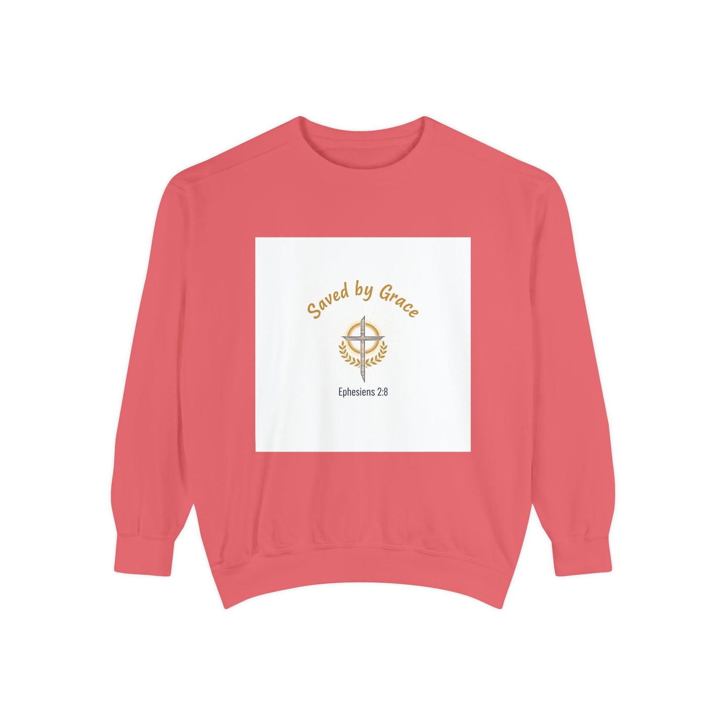 Saved by Grace Sweatshirt — Compass Faith Crewneck (Ephesians 2:8)