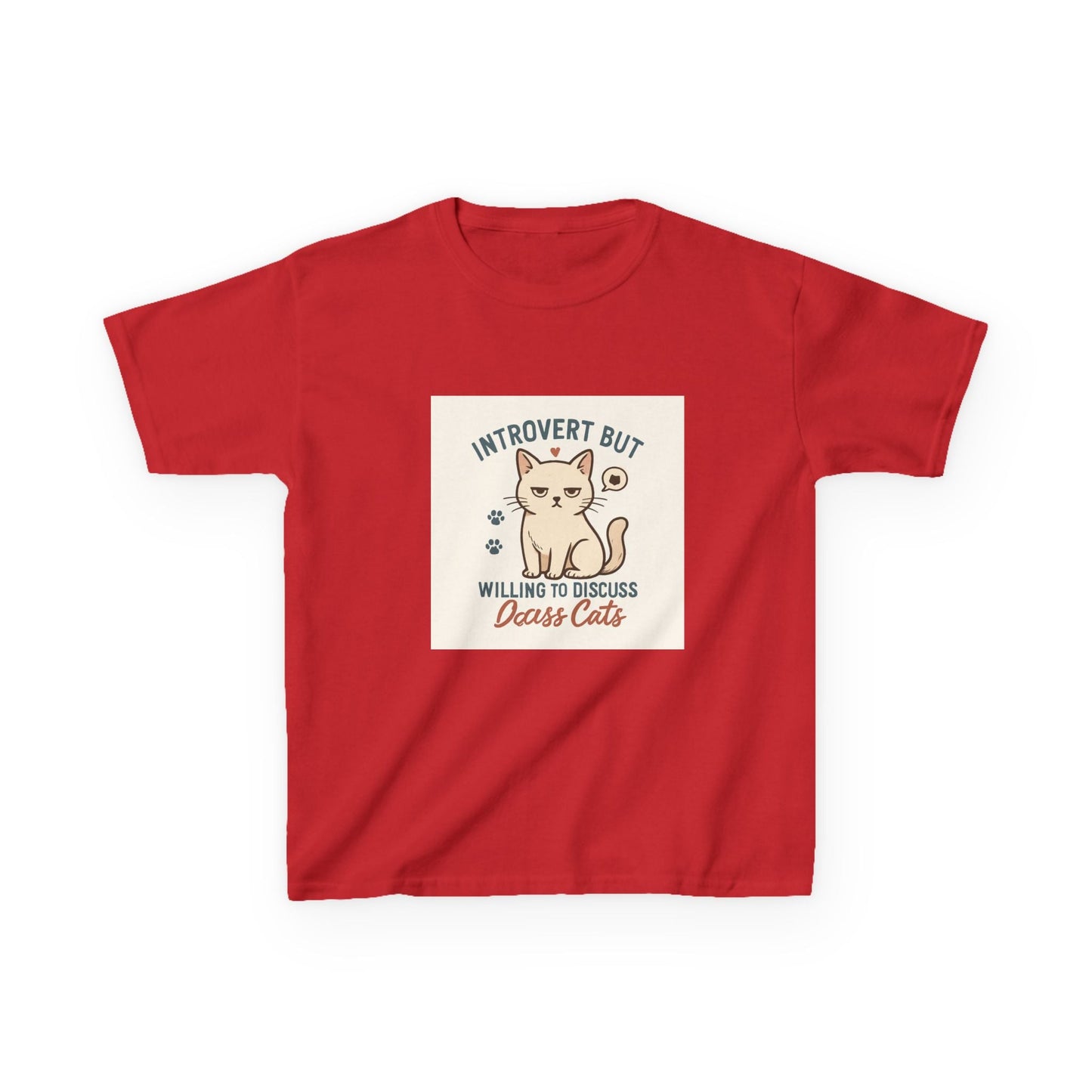 Introvert Cat Kids Tee | Fun Animal Shirt, Unique Gift for Cat Lovers, Introvert Humor, Cute Kids Clothing Printify