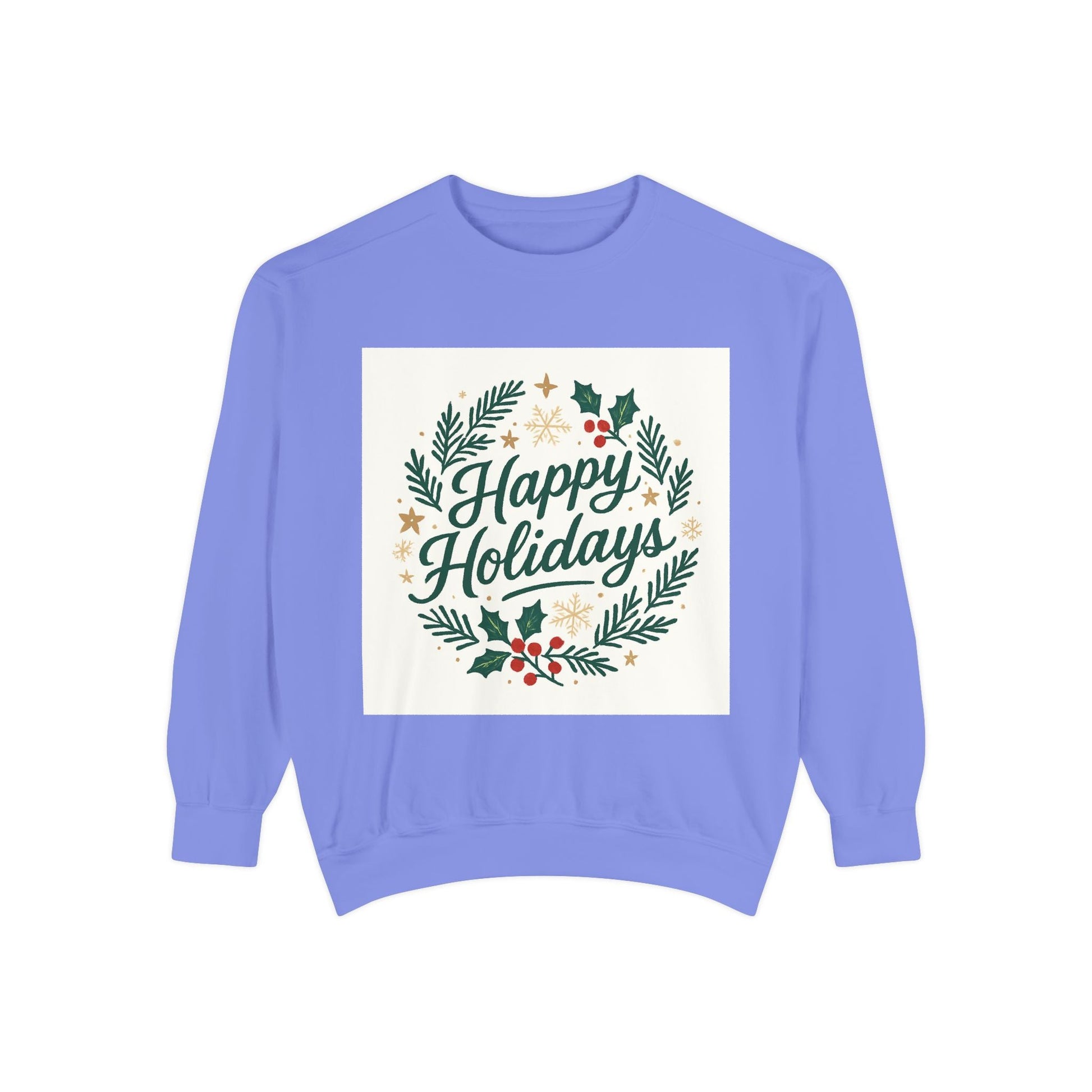 Happy Holidays Wreath Sweatshirt Printify