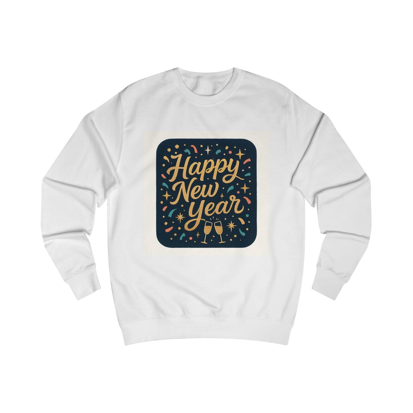 Happy New Year Sweatshirt – Festive Champagne Celebration Crewneck Printify