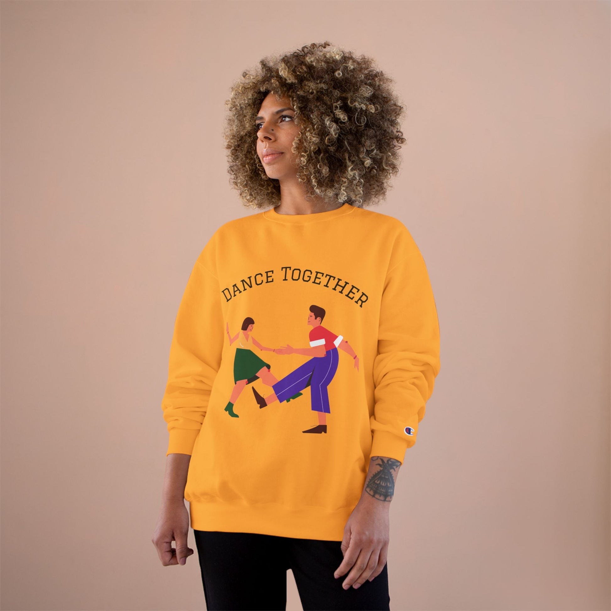 Dance Together Sweatshirt — Couples Retro Swing Dance Crewneck Printify