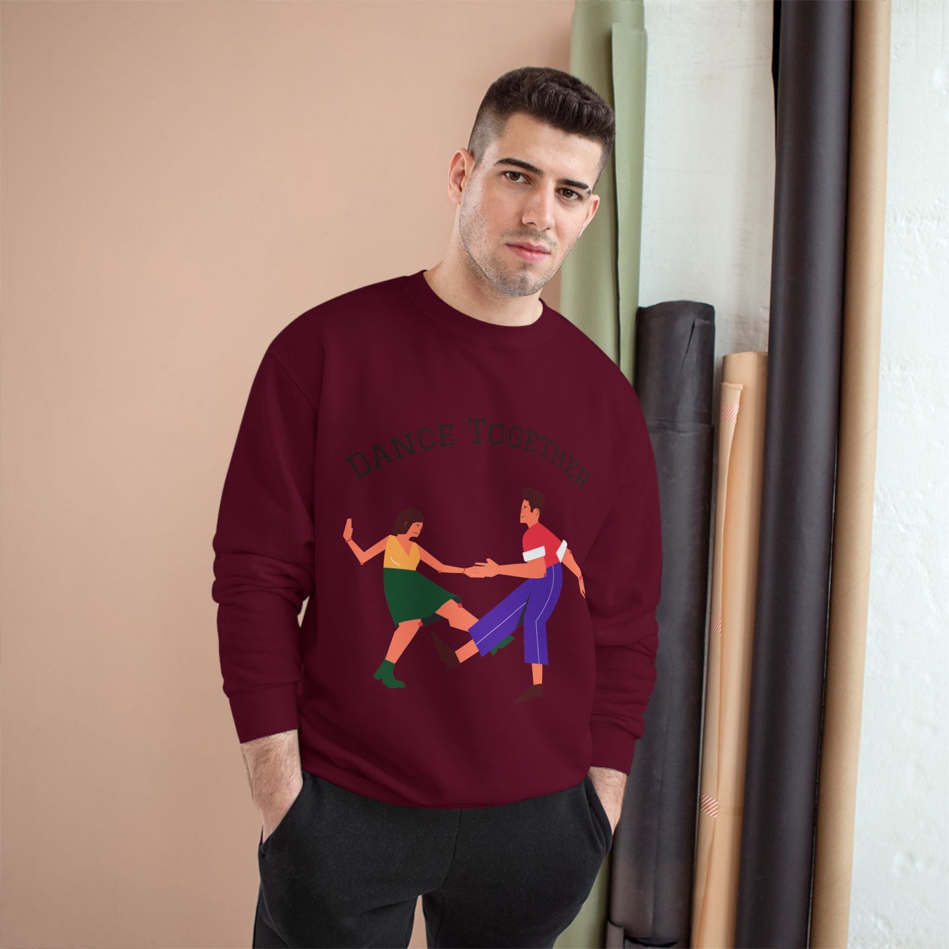 Dance Together Sweatshirt — Couples Retro Swing Dance Crewneck Printify
