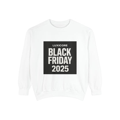 Black Friday 2025 Sweatshirt — Luxicore Graphic Crewneck Printify