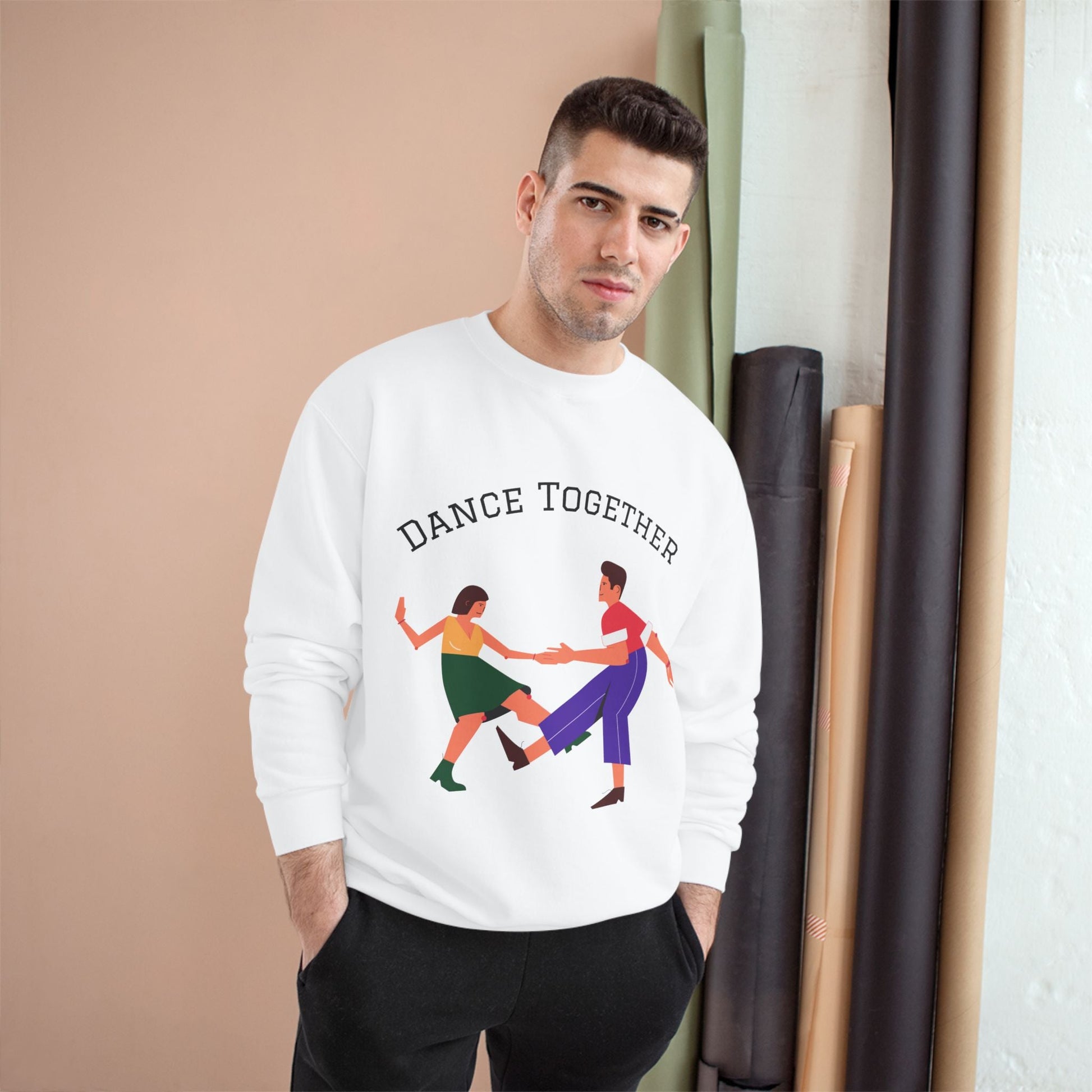 Dance Together Sweatshirt — Couples Retro Swing Dance Crewneck Printify