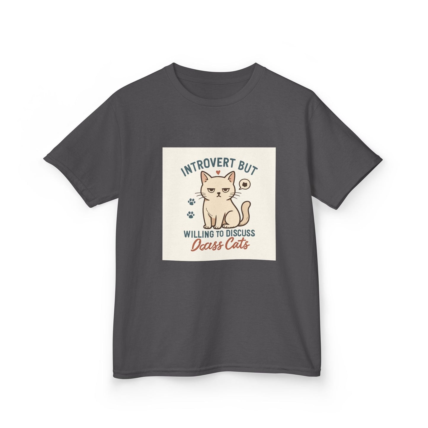Introvert Cat Kids Tee | Fun Animal Shirt, Unique Gift for Cat Lovers, Introvert Humor, Cute Kids Clothing Printify