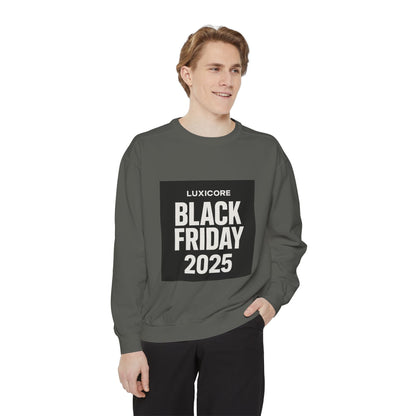Black Friday 2025 Sweatshirt — Luxicore Graphic Crewneck Printify
