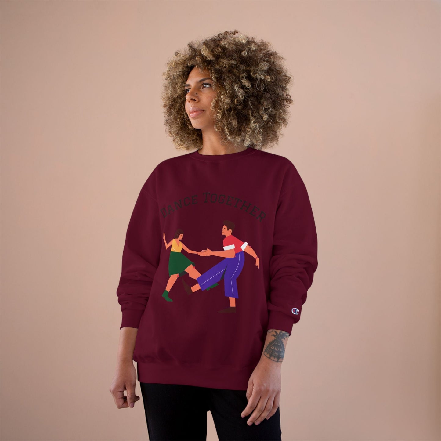 Dance Together Sweatshirt — Couples Retro Swing Dance Crewneck Printify