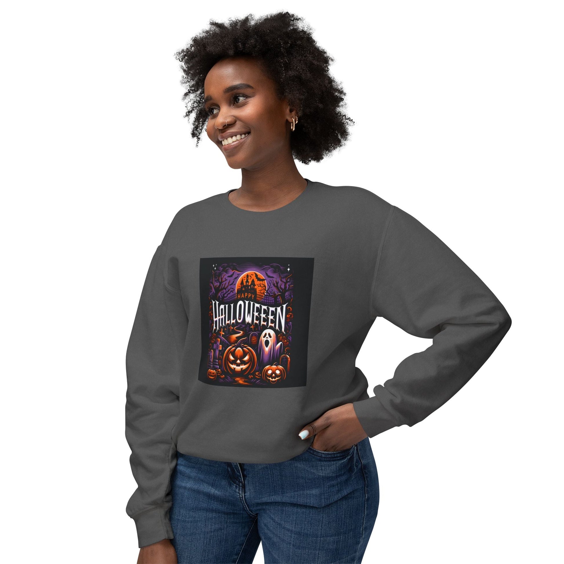 Halloween Unisex Crewneck Sweatshirt, Cozy Fall Apparel, Spooky Season Gift, Halloween Party Wear, October Celebrations Printify