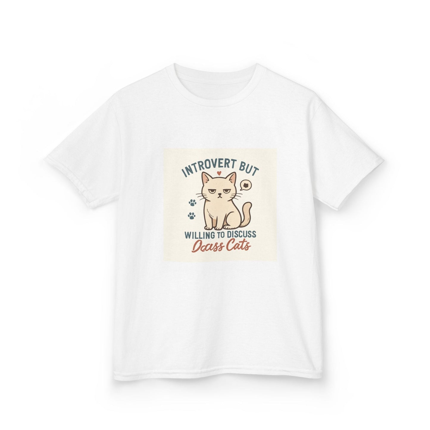 Introvert Cat Kids Tee | Fun Animal Shirt, Unique Gift for Cat Lovers, Introvert Humor, Cute Kids Clothing Printify