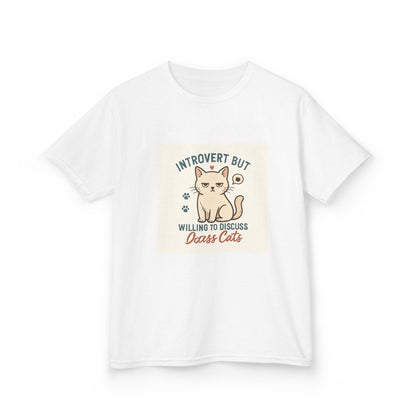 Introvert Cat Kids Tee | Fun Animal Shirt, Unique Gift for Cat Lovers, Introvert Humor, Cute Kids Clothing Printify