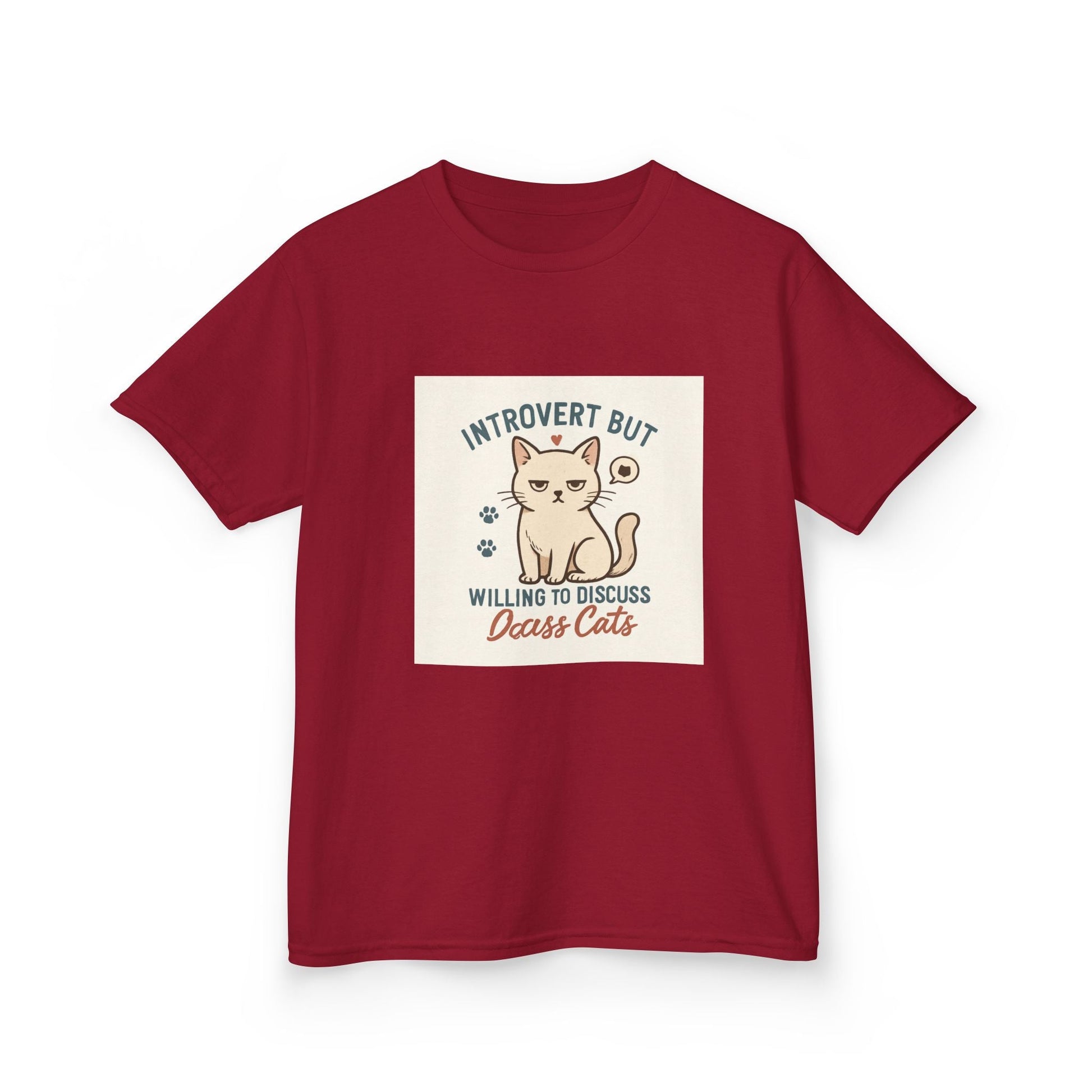 Introvert Cat Kids Tee | Fun Animal Shirt, Unique Gift for Cat Lovers, Introvert Humor, Cute Kids Clothing Printify