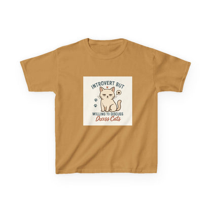 Introvert Cat Kids Tee | Fun Animal Shirt, Unique Gift for Cat Lovers, Introvert Humor, Cute Kids Clothing Printify