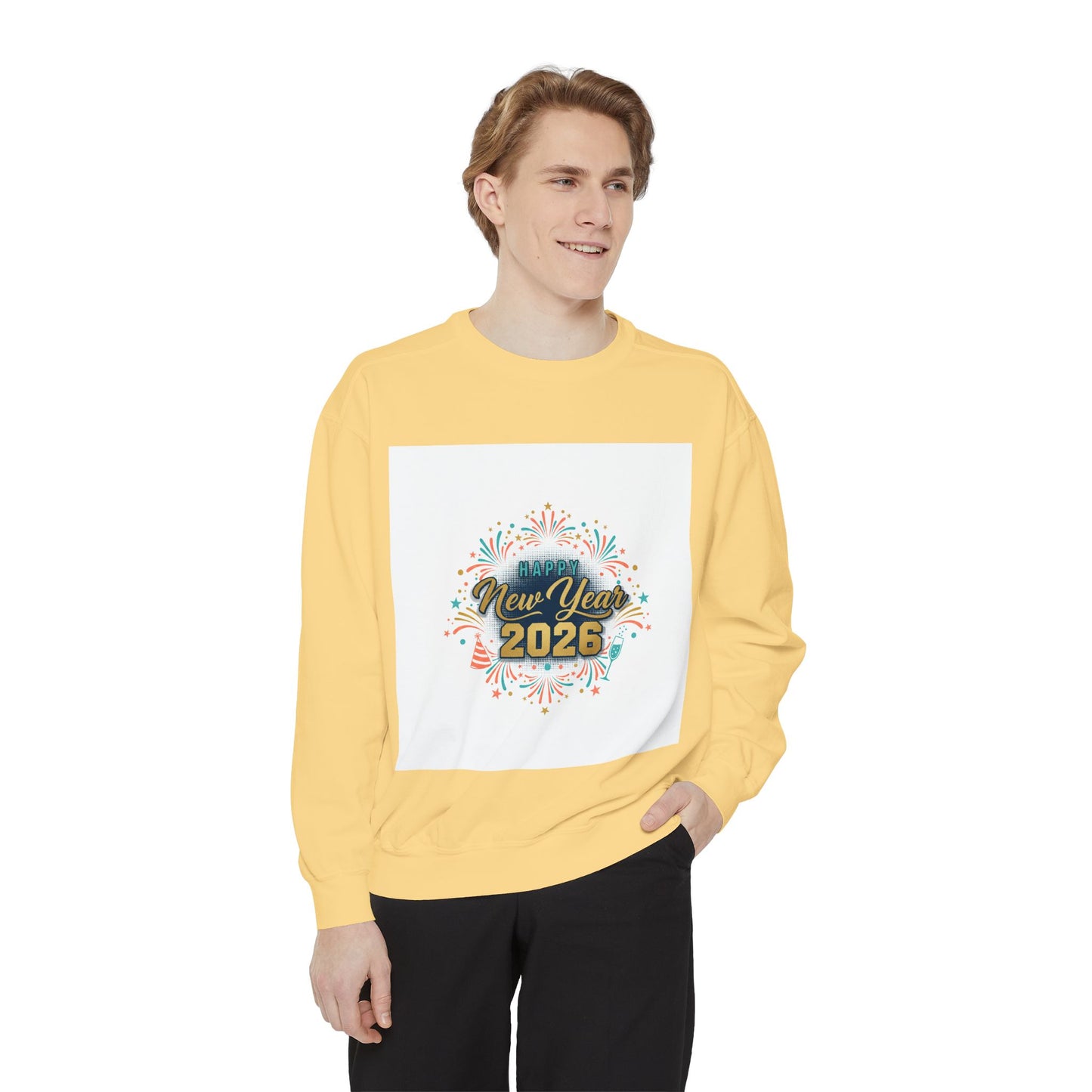 New Year 2025 Sweatshirt – Festive Confetti Holiday Crewneck