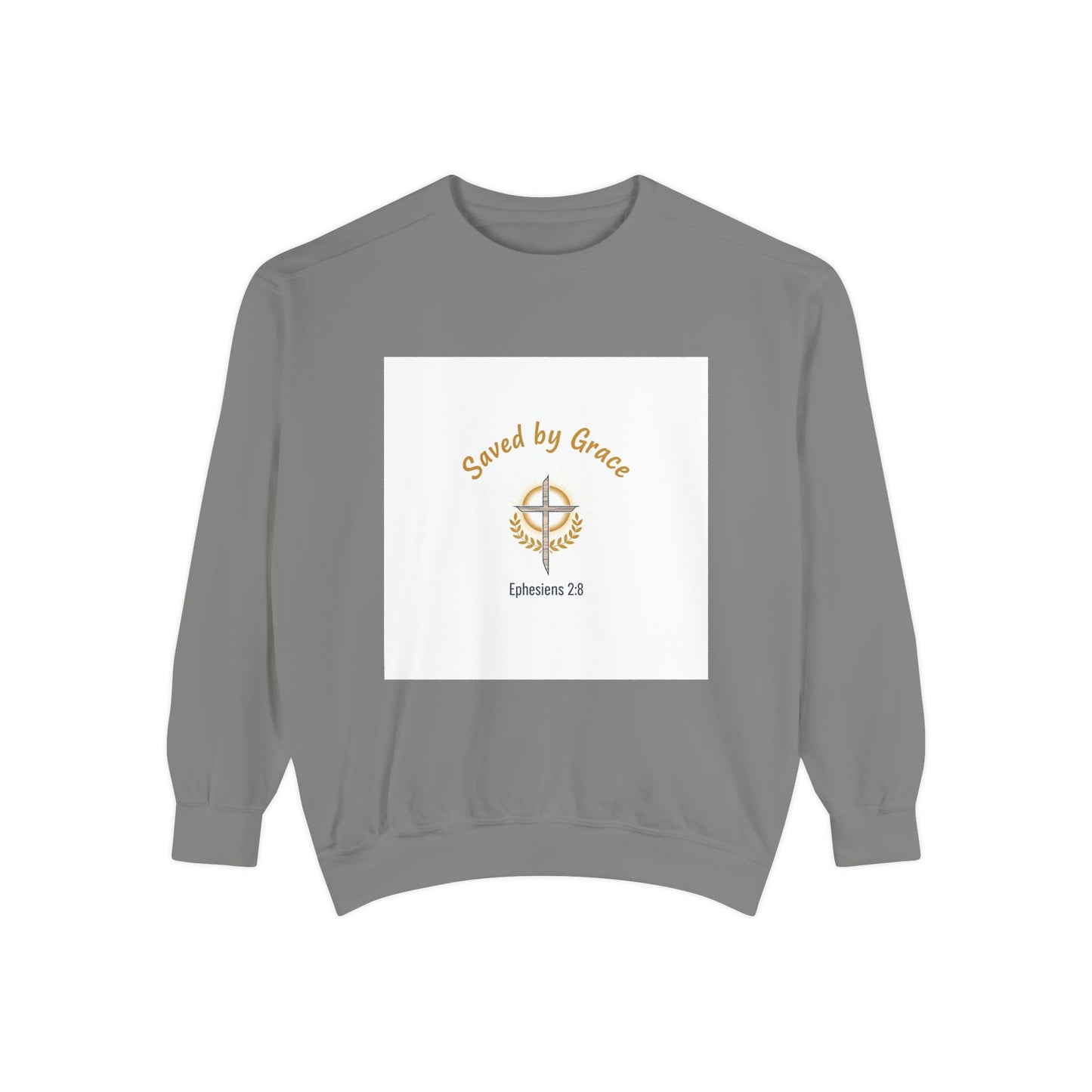 Saved by Grace Sweatshirt — Compass Faith Crewneck (Ephesians 2:8)