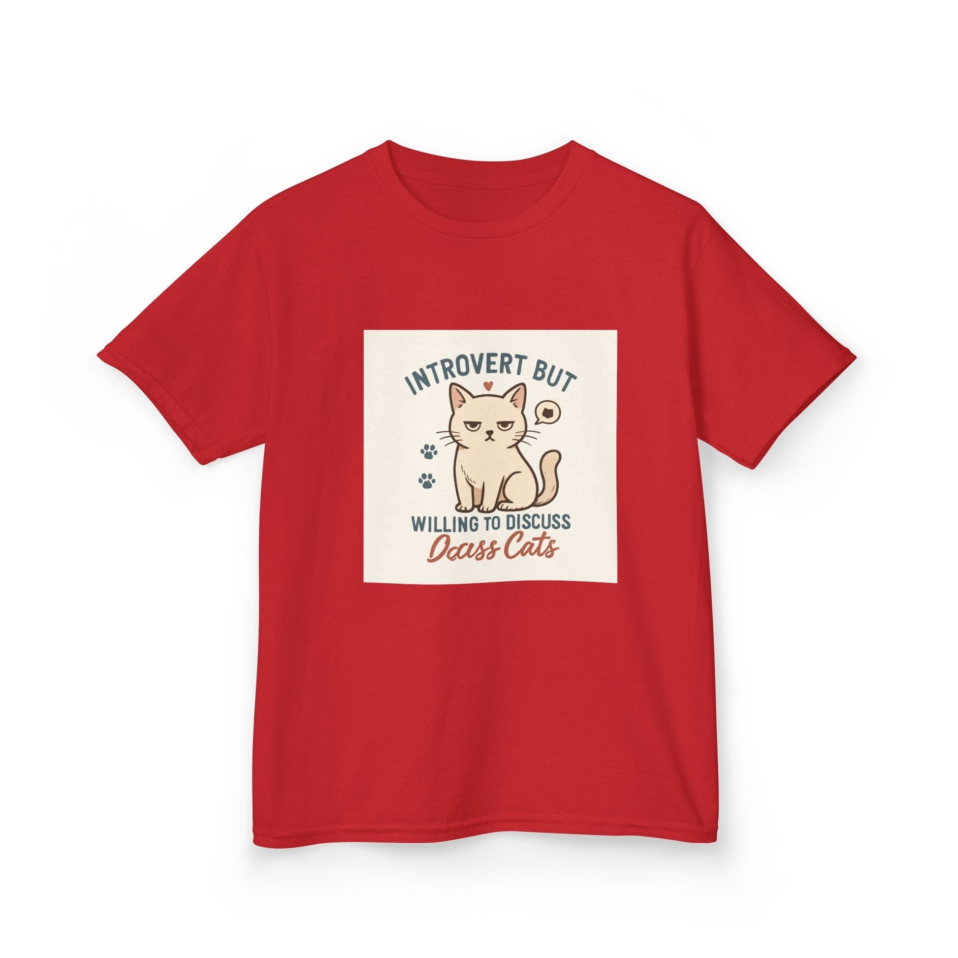 Introvert Cat Kids Tee | Fun Animal Shirt, Unique Gift for Cat Lovers, Introvert Humor, Cute Kids Clothing Printify